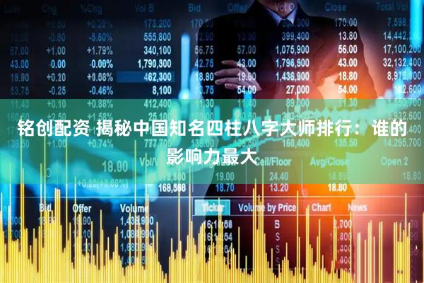 铭创配资 揭秘中国知名四柱八字大师排行：谁的影响力最大