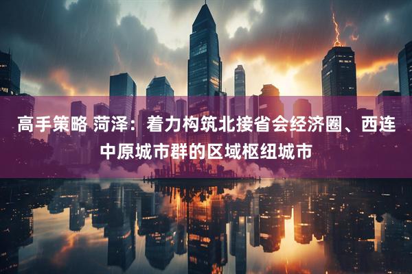 高手策略 菏泽:着力构筑北接省会经济圈、西连中原城市群的区域枢纽城市